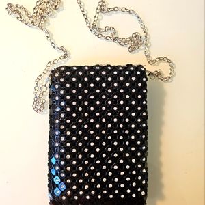 Black Diamonte cross body bag